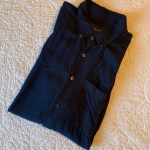 A&F Linen Blend Short Sleeve Button Up